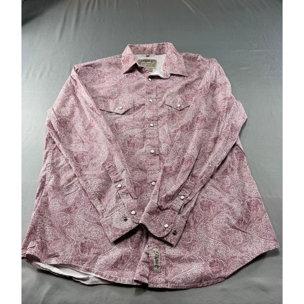 Rafter C Cowboy Collection Pro Flex 45 Performance XL Paisley Western Snap Shirt